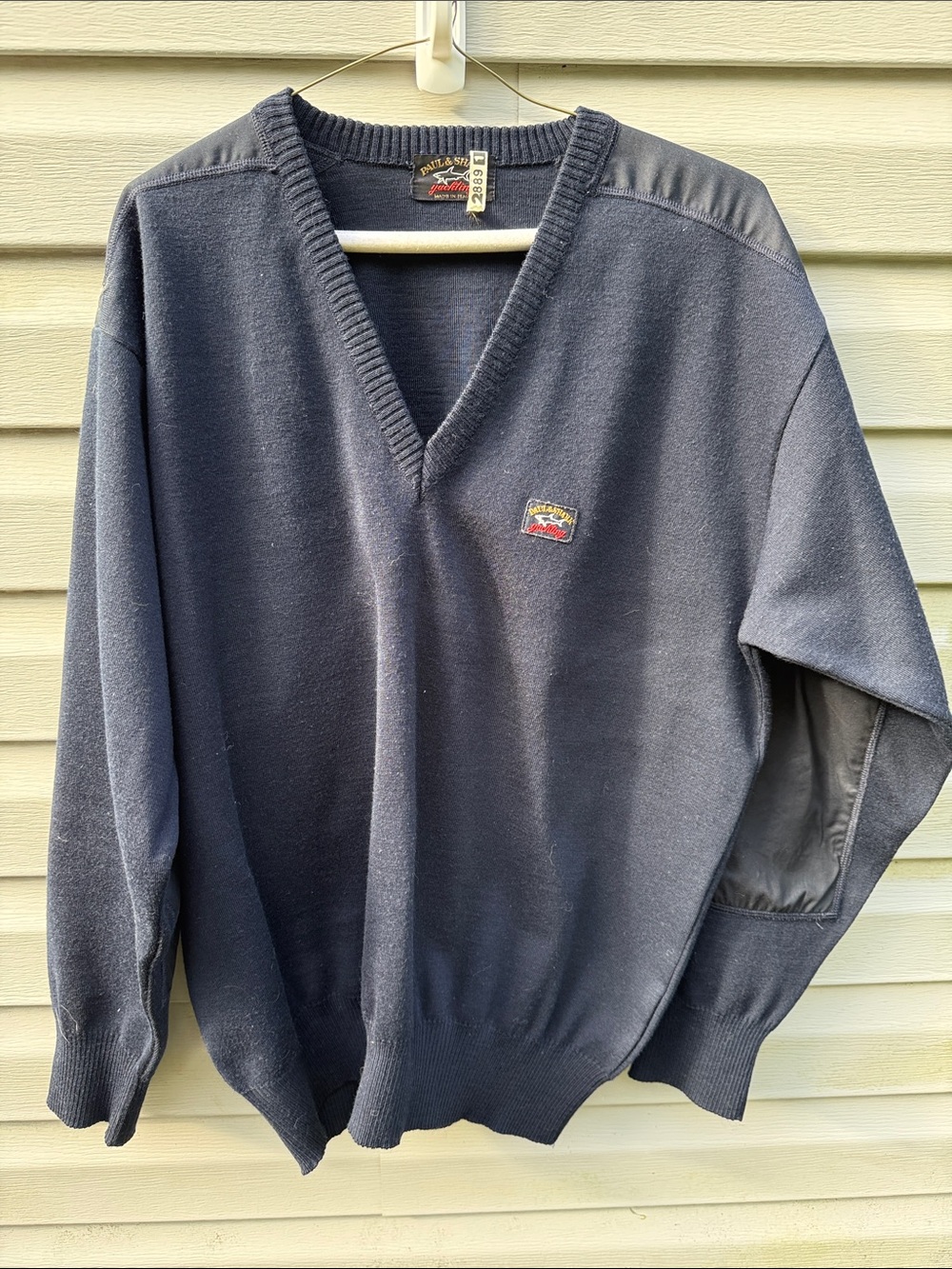 Paul & Shark | Vintage Wool Blend Pullover V-neck Sweater size Extra Large